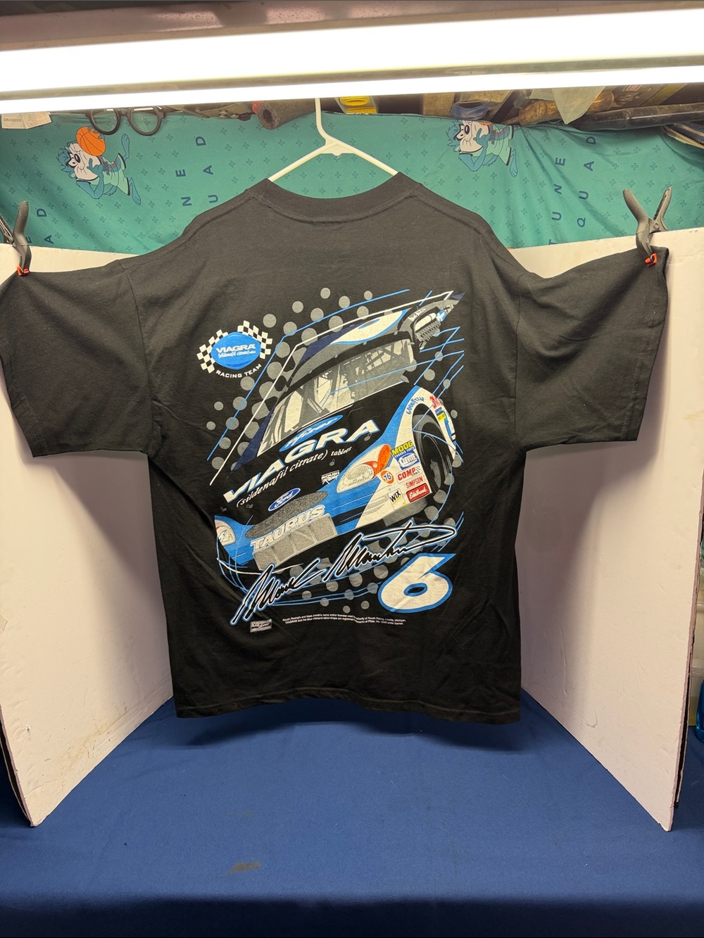 Mark Martin Roche Racing NASCAR. M&O Knits.Racing T-Shirt. XL Black